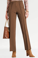 Women Stripe-Line Jogger - Camel - Drizzle.pk